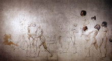 Репродукция картины "клятва в зале для игры в мяч" художника "давид жак луи"