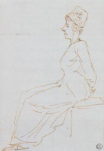 Репродукция картины "королева мария-антуанетта, в пути на казнь" художника "давид жак луи"