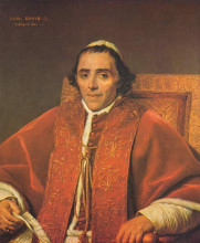 Репродукция картины "портрет папы пия vii" художника "давид жак луи"