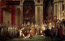 Репродукция картины "освящение императора наполеона и коронации императрицы жозефины папой пием vii, 2 декабря 1804" художника "давид жак луи"