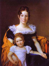 Репродукция картины "портрет графини вилен xiiii и ее дочери" художника "давид жак луи"