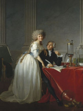 Картина "portrait of antoine-laurent lavoisier and his wife" художника "давид жак луи"