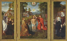 Репродукция картины "triptych of jan des trompes" художника "давід герард"