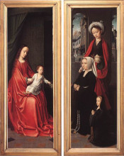 Картина "triptych of jan des trompes (rear of the wings)" художника "давід герард"