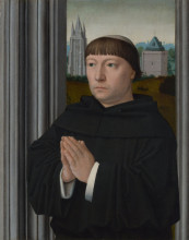 Репродукция картины "an augustinian friar praying" художника "давід герард"