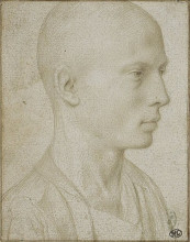 Репродукция картины "study of a bust of yyoung boy with shaved head" художника "давід герард"