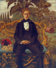 Репродукция картины "portrait of a young man" художника "дадд ричард"