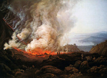 Репродукция картины "eruption of vesuvius" художника "даль юхан кристиан"
