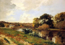 Картина "autumn landscape" художника "дамуа пьер эммануэль"