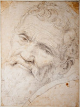 Репродукция картины "portrait of michelangelo buonarroti" художника "даниеле да вольтерра"