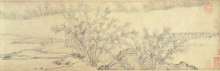 Копия картины "bamboo groves in mist and rain (detail)" художника "даошэн гуань"