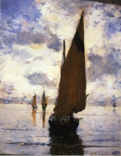 Репродукция картины "venice (becalmed)" художника "де камп джозеф родефер"