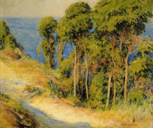 Картина "trees along the coast (road to the sea)" художника "де камп джозеф родефер"