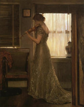 Картина "the violinist (the violin: girl with a violin iii)" художника "де камп джозеф родефер"