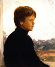 Репродукция картины "portrait of a boy (ted)" художника "де камп джозеф родефер"