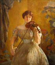 Картина "the kreutzer sonata (violinist ii)" художника "де камп джозеф родефер"