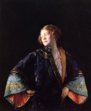 Картина "the blue mandarin coat" художника "де камп джозеф родефер"