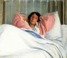 Репродукция картины "portrait of the artist&#39;s wive edity" художника "де камп джозеф родефер"