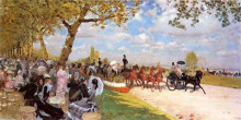 Копия картины "return from the races" художника "де ниттис джузеппе"
