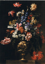 Картина "still life with a vase of flowers" художника "де фьори марио"