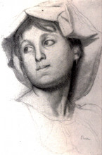 Копия картины "голова римской девушки" художника "дега эдгар"