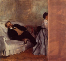 Копия картины "месье и мадам эдуард мане" художника "дега эдгар"
