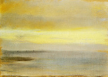 Картина "морской пейзаж, закат" художника "дега эдгар"