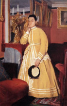 Репродукция картины "портрет мадам эдмондо морбийи, урожденной терезы дега" художника "дега эдгар"