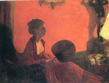 Картина "мадам камю с веером" художника "дега эдгар"