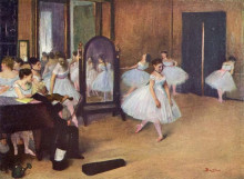 Репродукция картины "танцевальный класс" художника "дега эдгар"