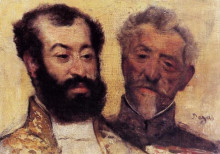 Копия картины "генеральн меллине и главный раввин аструк" художника "дега эдгар"