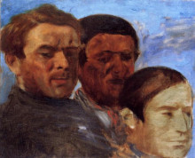 Репродукция картины "три головы" художника "дега эдгар"