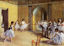 Репродукция картины "танцевальный класс в опере" художника "дега эдгар"
