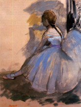 Копия картины "танцовщица отдыхает (этюд)" художника "дега эдгар"