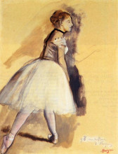 Репродукция картины "танцовщица стоя (этюд)" художника "дега эдгар"