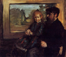 Картина "анри руар и его дочь элен" художника "дега эдгар"