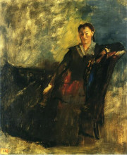 Репродукция картины "женщина сидит на канапе" художника "дега эдгар"