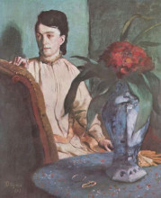Копия картины "женщина с восточной вазой" художника "дега эдгар"
