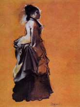 Копия картины "молодая женщина в выходном платье" художника "дега эдгар"