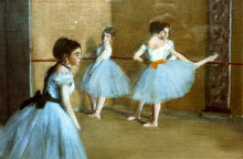 Репродукция картины "танцевальный класс в опере" художника "дега эдгар"