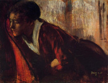 Репродукция картины "меланхолия" художника "дега эдгар"