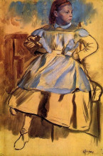 Копия картины "портрет джулии беллелли (эскиз)" художника "дега эдгар"