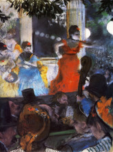 Репродукция картины "кафе - концерт в амбассадоре" художника "дега эдгар"