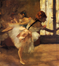 Картина "репетиция танца (деталь)" художника "дега эдгар"