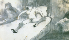 Копия картины "отдых на кровати" художника "дега эдгар"