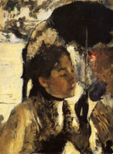 Репродукция картины "тюильри, женщина с зонтиком" художника "дега эдгар"