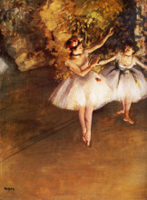 Репродукция картины "две танцовщицы насцене" художника "дега эдгар"