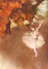 Картина "звезда. танцовщица на сцене" художника "дега эдгар"