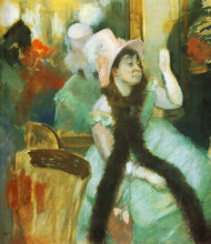 Репродукция картины "портрет после костюмированного бала (портрет мадам дитз-моннен)" художника "дега эдгар"