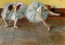 Репродукция картины "две балерины" художника "дега эдгар"